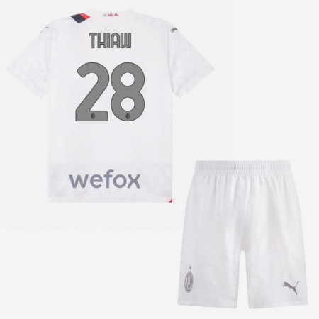 Camiseta de fútbol AC Milan Thiaw 28 Niño 2ª equipación 2023-24 Camiseta de fútbol AC Milan Thiaw 28 Niño 2ª equipación 2023-24